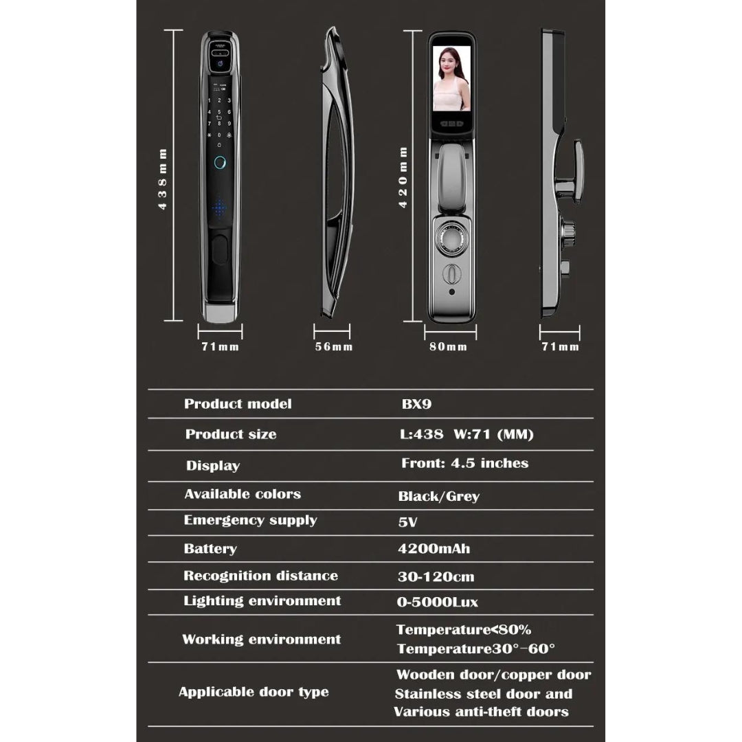 SERRURE INTELIGENTE EF24 FACE ID